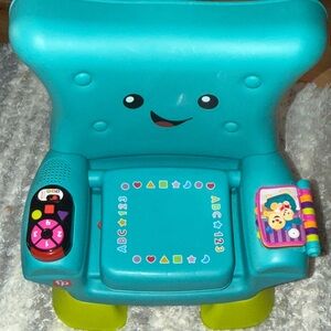Fisher-Price Teal Interactive Learning Seat with Bright Buttons